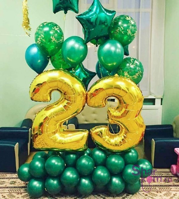 Композиция из шаров "23 февраля" Сет
