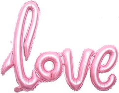 Надпись "Любовь" (LOVE) - 104 см. Розовая