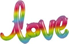 Надпись "Любовь" (LOVE) - 122 см. Радужный. Градиент.