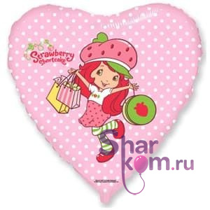 Фольгированное сердце "Клубничка"