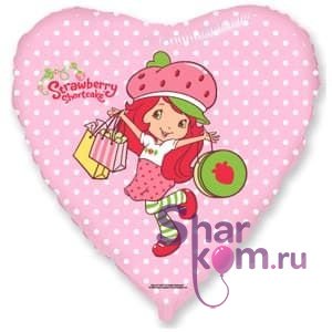 Фольгированное сердце "Клубничка"