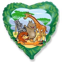 Фольгированное сердце "Африка"