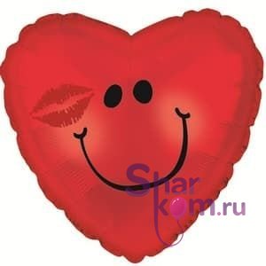Фольгированное сердце "Поцелуй"