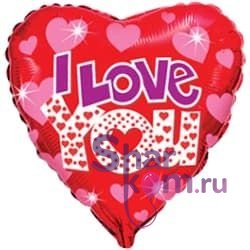 Фольгированное сердце "Я тебя люблю" (I love you)