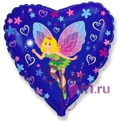 Фольгированное сердце "Фея"
