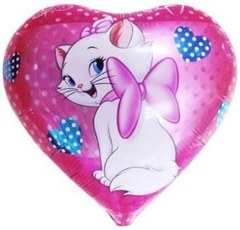 Фольгированное сердце "Кошечка"