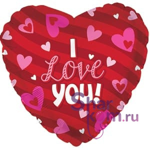 Фольгированное сердце "Я тебя люблю" (I Love You)