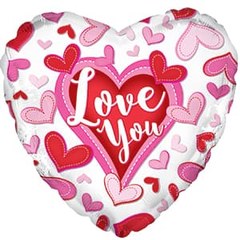 Фольгированное сердце "Я тебя люблю" (I love you)