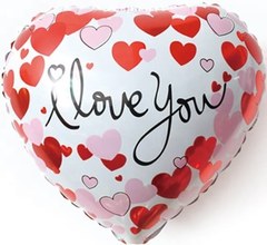 Фольгированное сердце "Я тебя люблю" (I Love You)