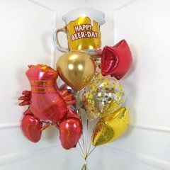 Композиция  из  шаров  "Пиво с лобстером"