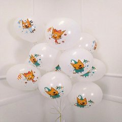 Шары "Три кота" белые