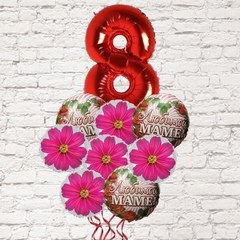 Композиция из шаров  "С 8 марта!" Любимой Маме