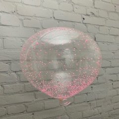 "Шар с мелким розовым конфетти"