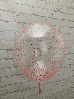 "Шар с мелким конфетти" розовое золото