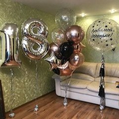 Композиция из шаров "18 Доченьке"