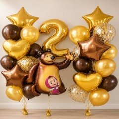 Композиция из шаров "Маша и медведь"