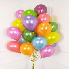 Облако из шаров "Ассорти металлик" 10"/25 см.
