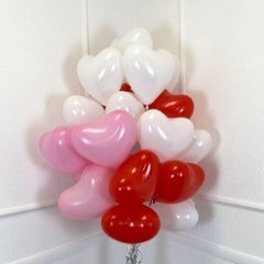 Облако из шаров "Сердца" ассорти
