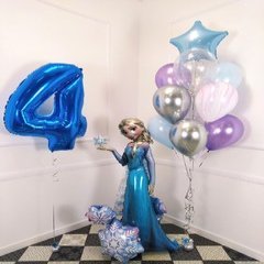 Композиция из шаров " Холодное сердце с Эльзой"