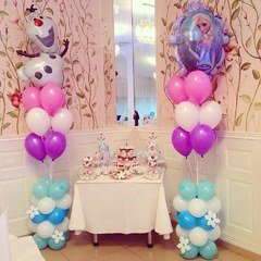 Композиция из шаров "Эльза и Олаф.Холодное сердце"