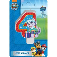 Свеча "4" Щенячий патруль