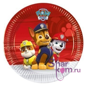 Тарелки "Щенячий патруль"  8 штук