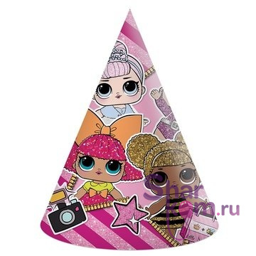Колпачки "Кукла ЛОЛ (LOL)" 6 штук