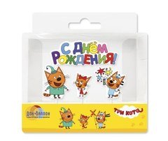 Свечки "Три кота" 4 шт.