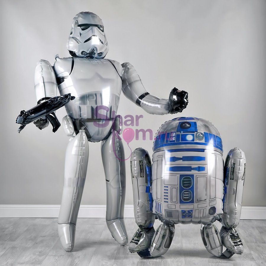Композиция из шаров "Штурмовик и R2-D2"