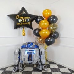 Композиция из шаров "Дарт Вейдер и R2-D2"