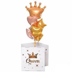 Коробка с шарами Сюрприз "Королева!"