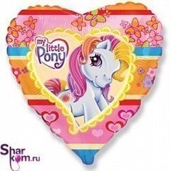 Фольгированное сердце "Мой маленький Пони (My little Pony)"