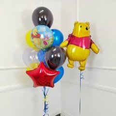 Композиция из шаров "Винни Пух и весёлый Пятачок"