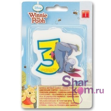 Свеча 3 "Винни Пух" 6 см.