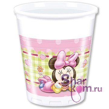 Стаканы "Микки" розовые 8 шт.