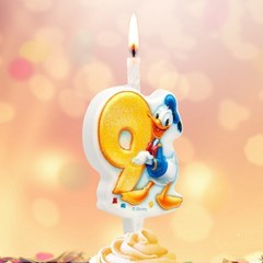 Свеча "9" Скруджи, 12 см.