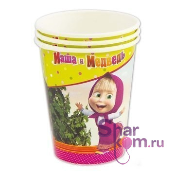 Набор стаканов "Маша и Медведь" 6 шт.