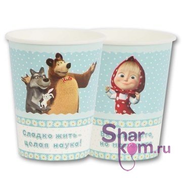 Набор стаканов "Маша и Медведь.Все вместе" 6 шт.
