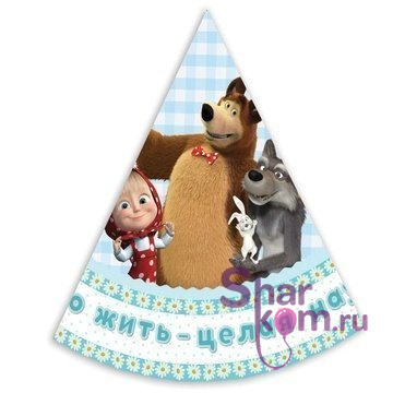 Колпачки "Маша,Медведь и Волк" 6 шт.