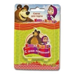 Свеча "Маша и Медведь" 4,5 см.