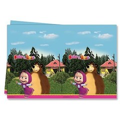 Скатерть "Забавные Маша и Медведь" 1,2 х 1,8 м.