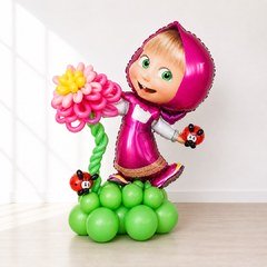 Композиция из шаров "Маша и цветок"