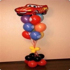 Композиция из шаров "Смешная Тачка"