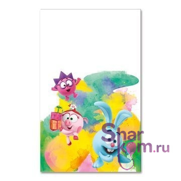 Скатерть "Смешарики" 1,4 х 2,6 м.