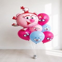 Композиция из шаров "Счастливые Смешарики"
