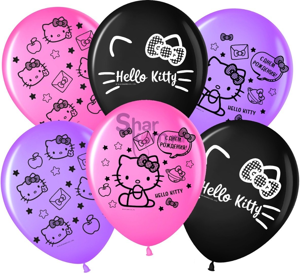 Латексные шары "Hello Kitty"