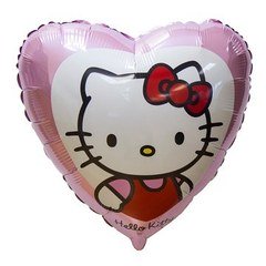 Фольгированное сердце "Улыбчивый Китти (Kitty)"