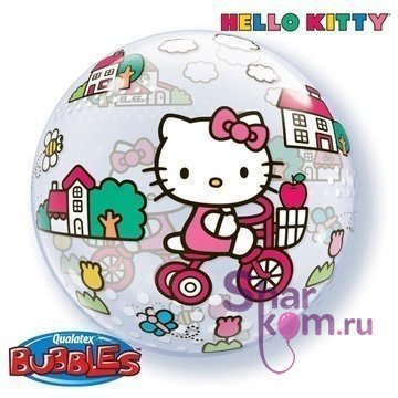 Шар баблс "Котёнок на прогулке"