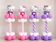 Композиция из шаров "Хеллоу Китти (Hello Kitty) в сборе"