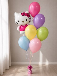 Композиция из шаров "Хеллоу Китти (Hello Kitty).Ассорти"